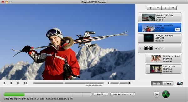 iSkysoft DVD Creator pour Mac