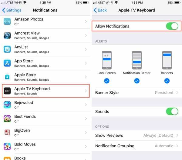 Ενεργοποιήστε το iPhone ως πληκτρολόγιο Apple TV