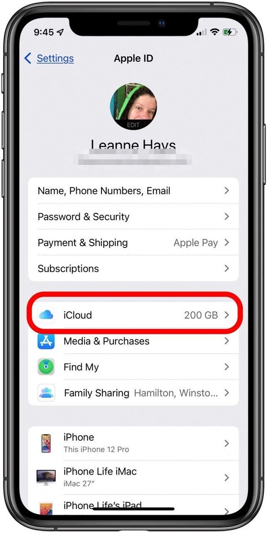 натисніть icloud