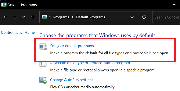 set-default-programs-control-panel