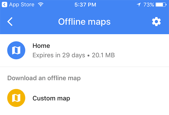 mapas offline no google maps