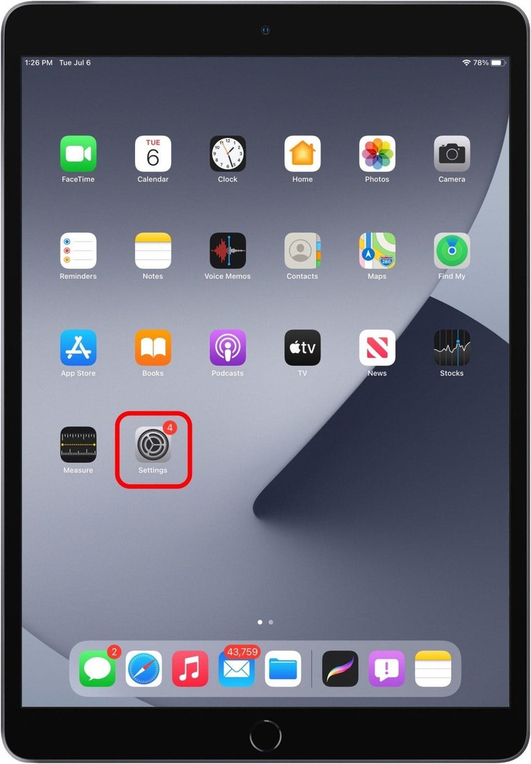 disinstallare l'app per iPad