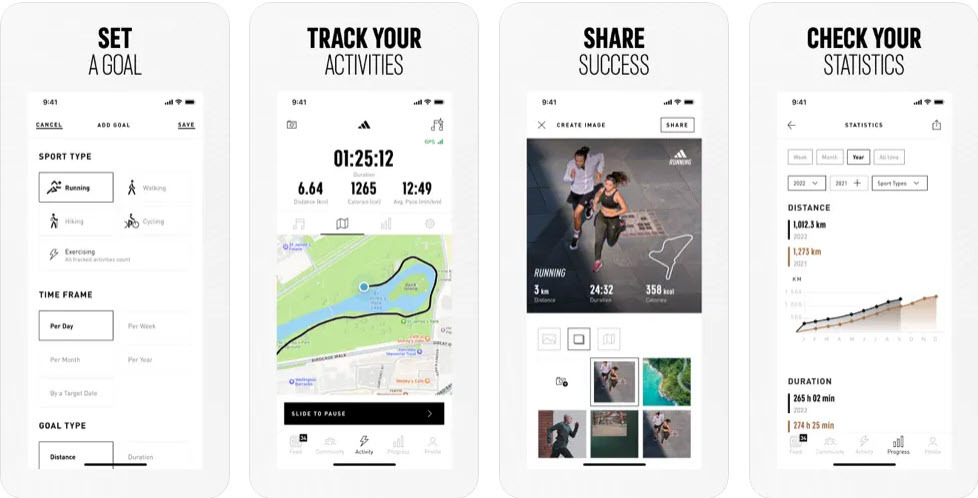 adidas Running - Run Tracker საუკეთესო კეთილდღეობის აპლიკაცია