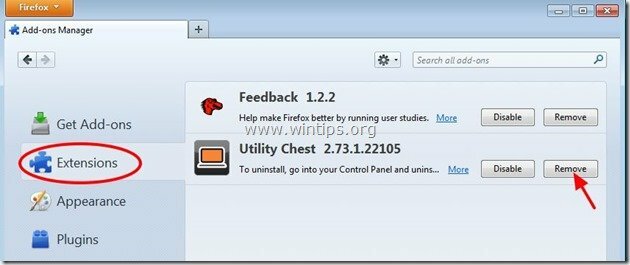 Remove-utilitychest-extension-Firefox