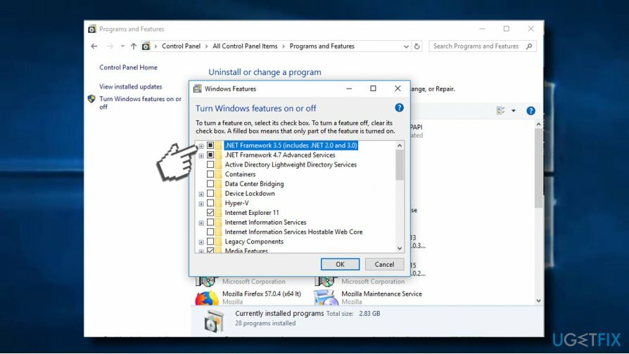 .NET Framework 3.5 neu installieren