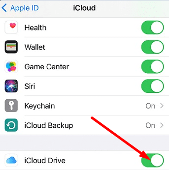 отключить iCloud-диск