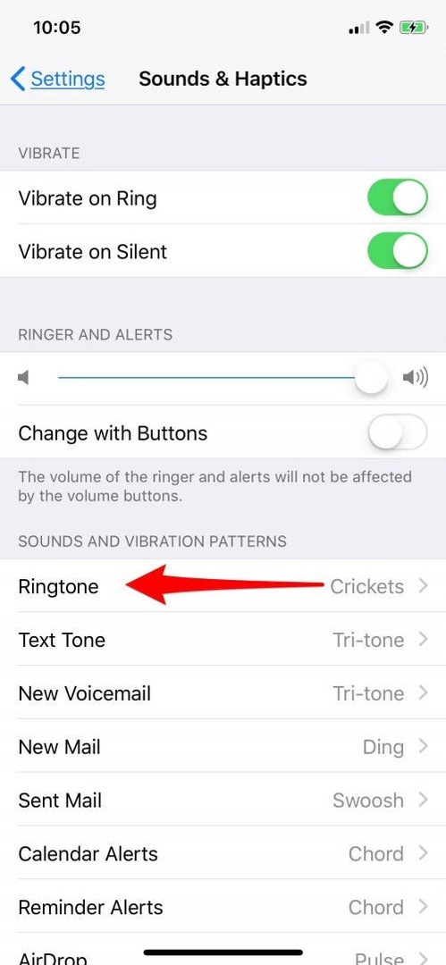 hvordan endre ringetone på iphone