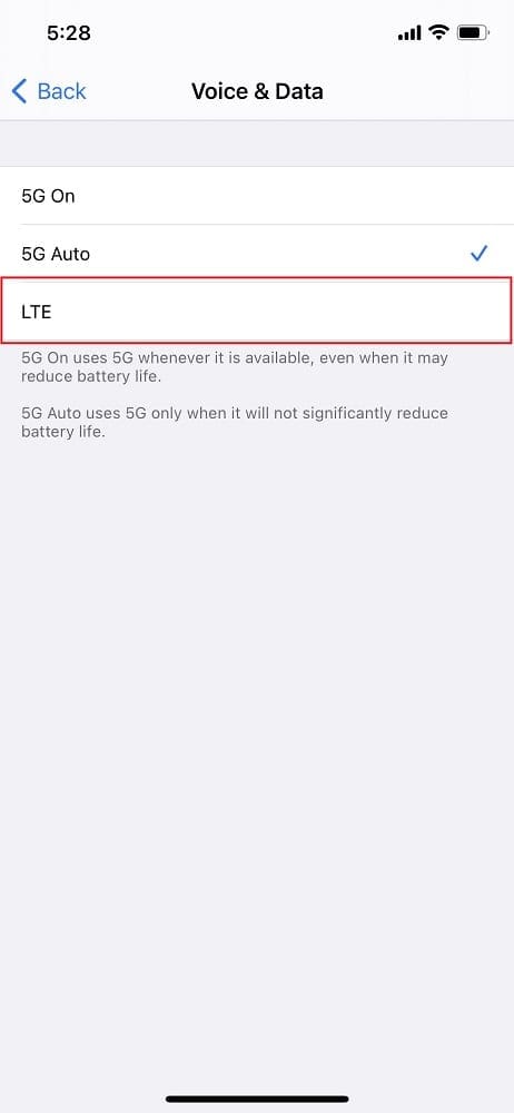 5G auf dem iPhone 12 deaktivieren (4)