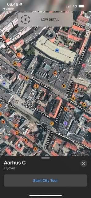 Započni obilazak grada Maps Flyover Snimka zaslona
