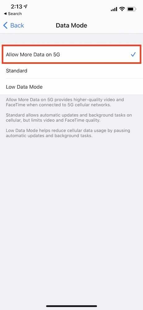 Töltse le az iOS frissítéseket 5G 2-n keresztül