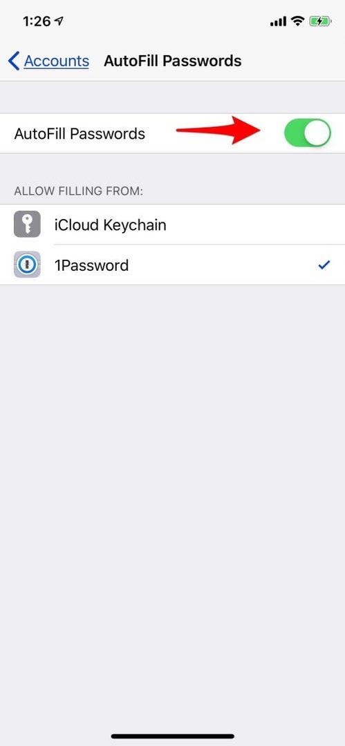omogući upravitelj lozinki na iPhoneu