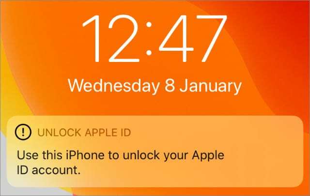 Entsperren Sie die Apple ID-Benachrichtigung auf dem iPhone
