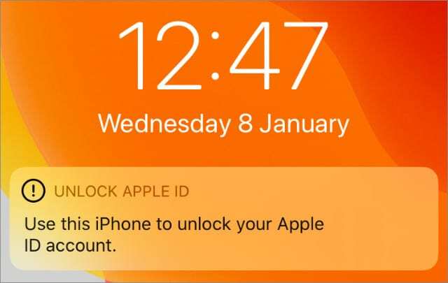 Déverrouiller la notification d'identifiant Apple sur iPhone