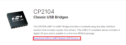 Télécharger les pilotes USB vers UART Bridge VCP