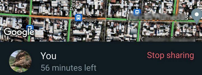 Pogledajte preostalo vrijeme dijeljenja lokacije