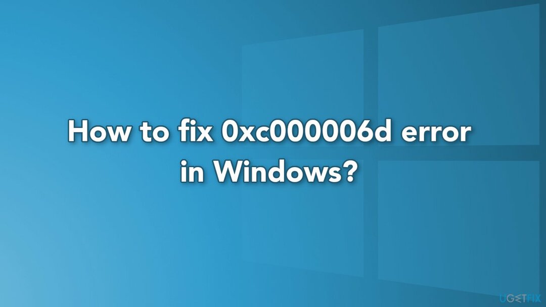 Windows에서 0xc000006d 오류를 수정하는 방법
