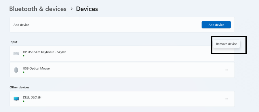 Verwijder Bluetooth-apparaat