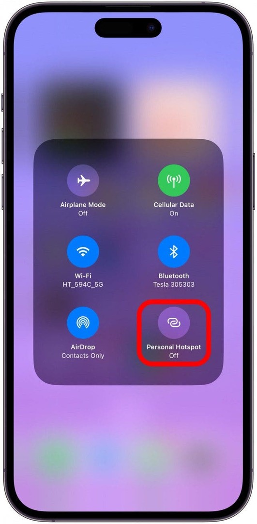 Slå på iPhones (eller andre enheters) hotspot.