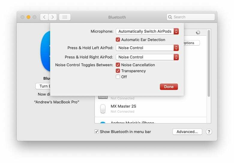 Anpassa AirPods Pro på Mac