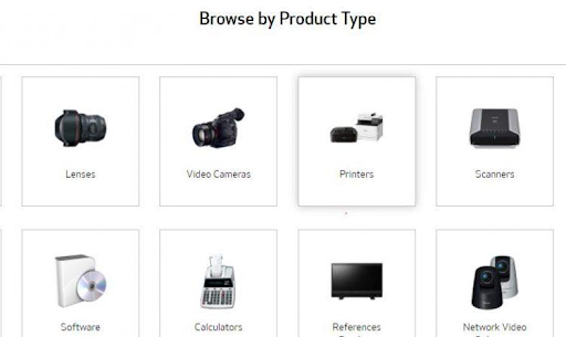 Canon - Επιλέξτε κατηγορία προϊόντος