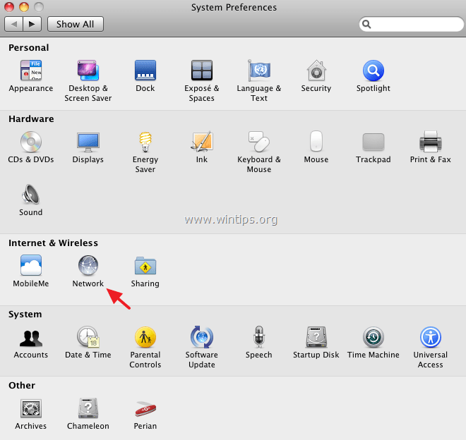 ağ ayarlarını aç mac os