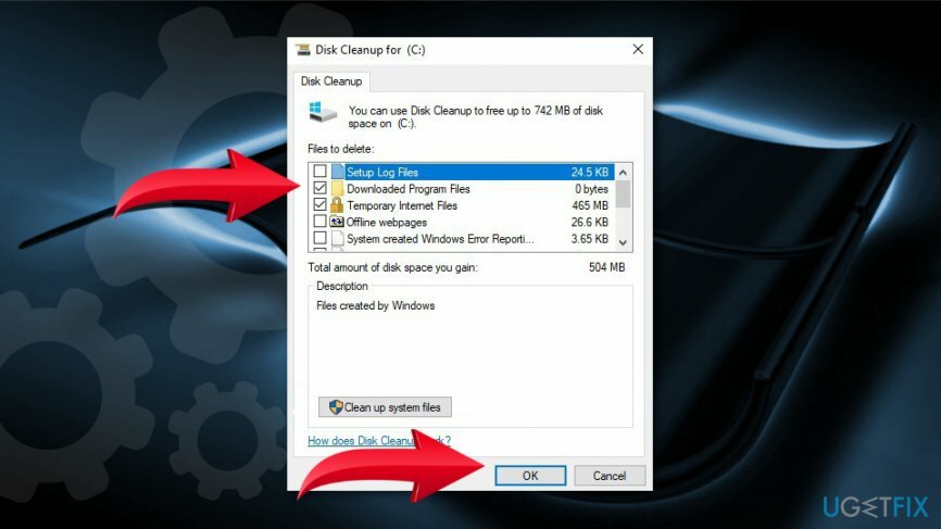 Rulați Disk Cleanup