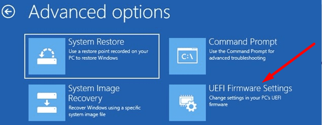 Uefi-Firmware-Einstellungen Windows 10