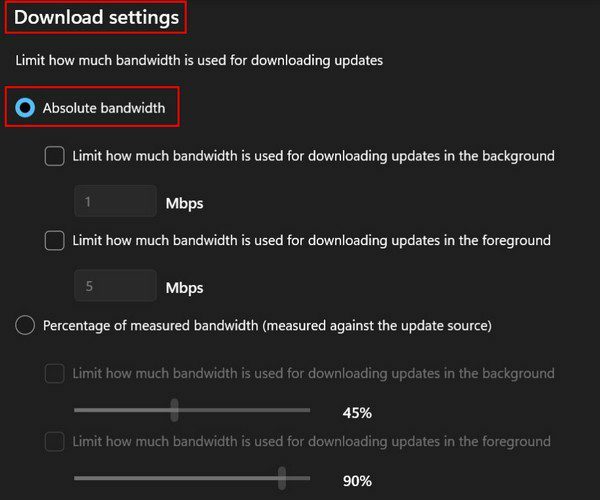 Bandwidth mutlak W11