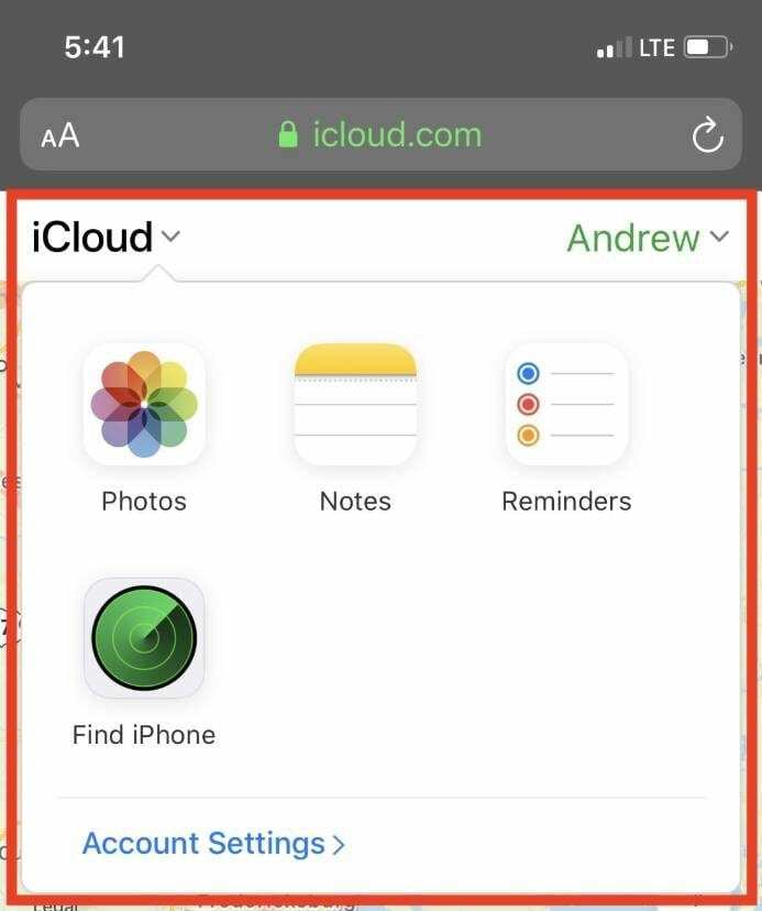 Достъп до други услуги iCloud Web