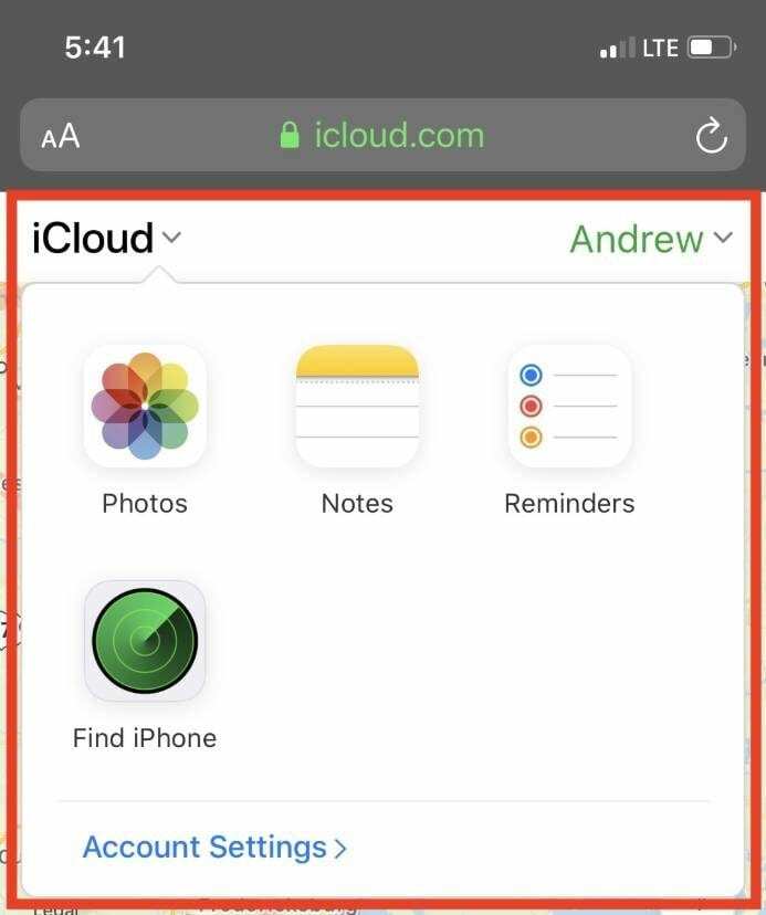 Få adgang til andre tjenester iCloud Web