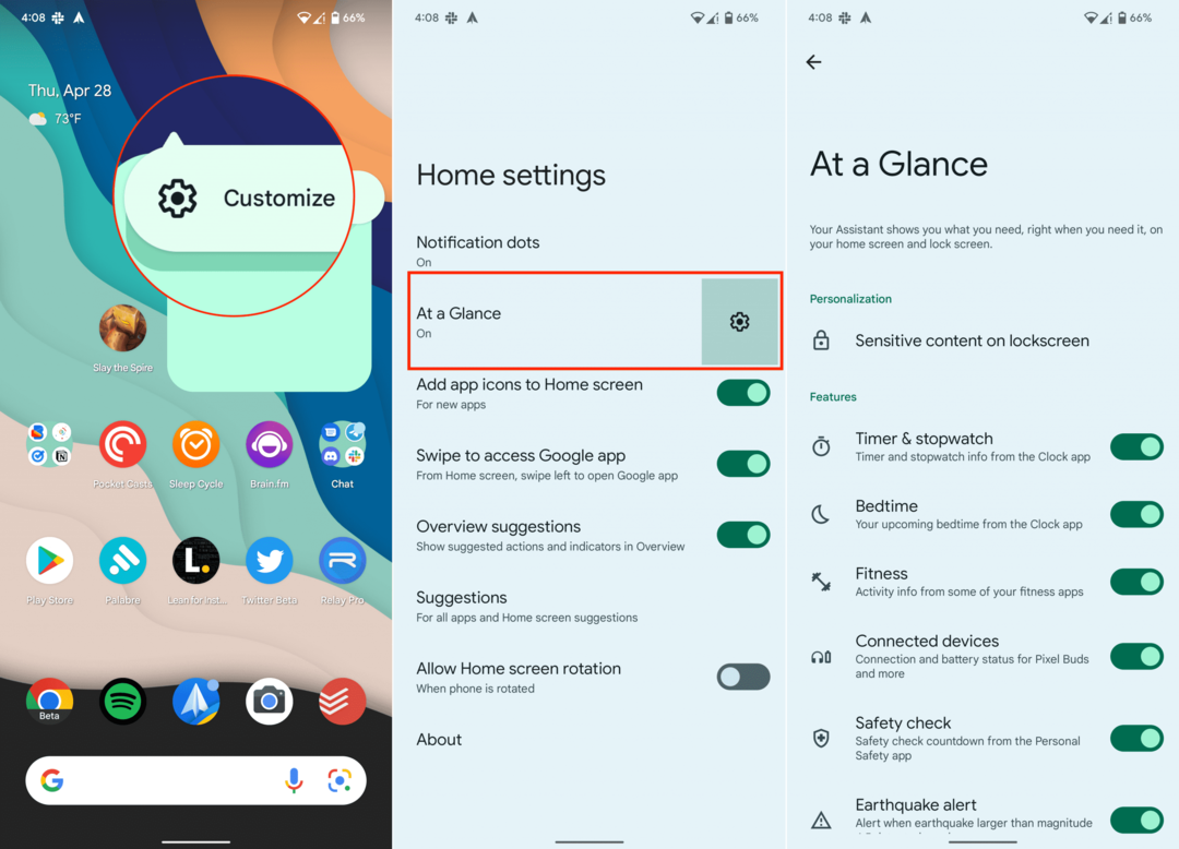 Cómo usar el widget de Android 12 de un vistazo - 1
