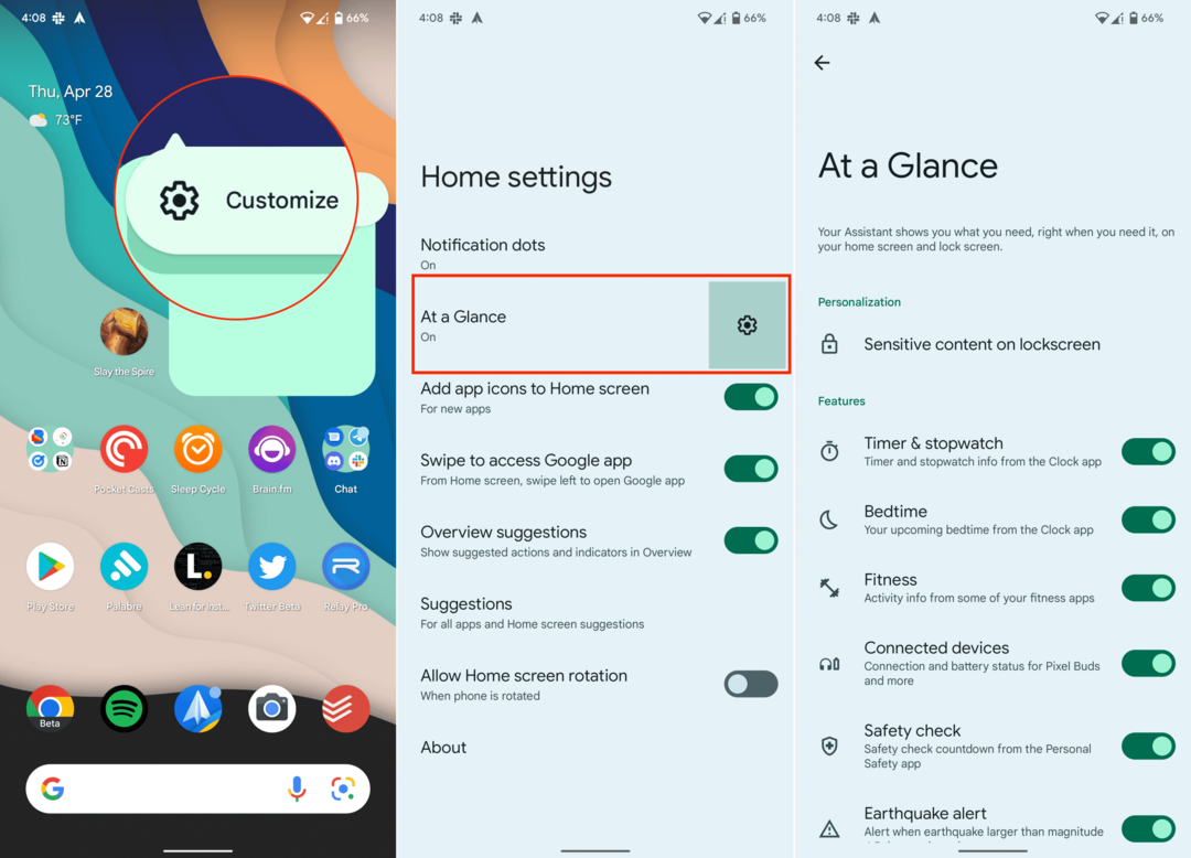 Android 12 gebruiken in één oogopslag Widget - 1