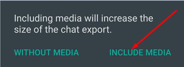 tartalmazza a média Whatsapp export chat