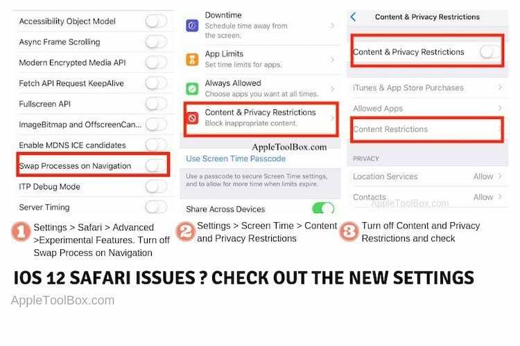 iOS 12 Safari ne radi, kako to popraviti