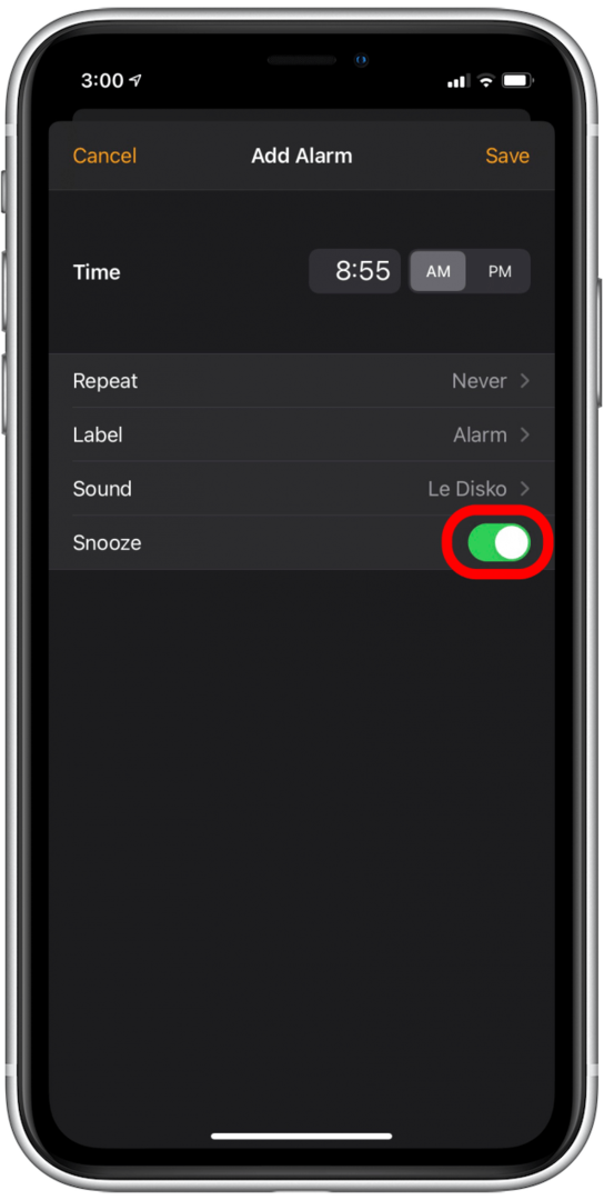 Slå iPhone Snooze-funktionen fra