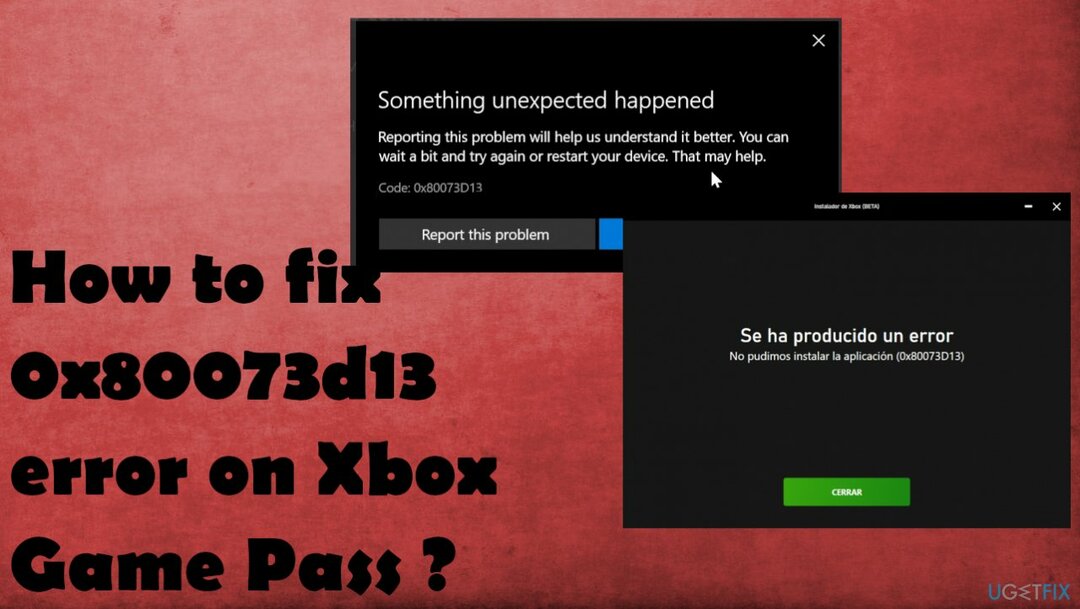 שגיאה 0x80073d13 בתיקון Xbox Game Pass