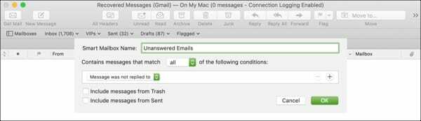 Erstellen Sie eine intelligente Mailbox auf dem Mac