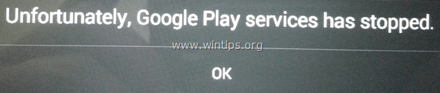 Google Play Services შეჩერებულია