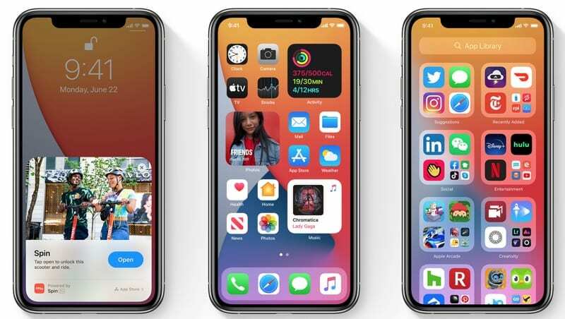 iPhones de Apple con iOS 14