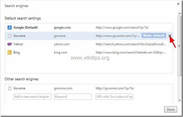 remove-govome-search engine-chrome