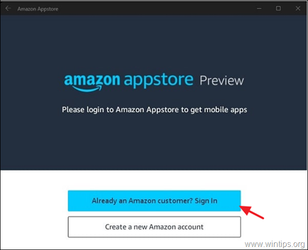 Jelentkezzen be az Amazon App Store-ba