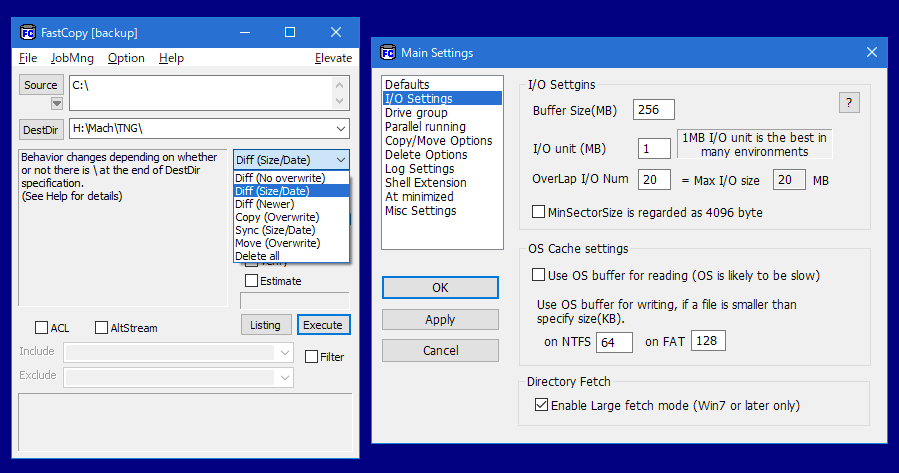 Copia rápida: software de copia para Windows