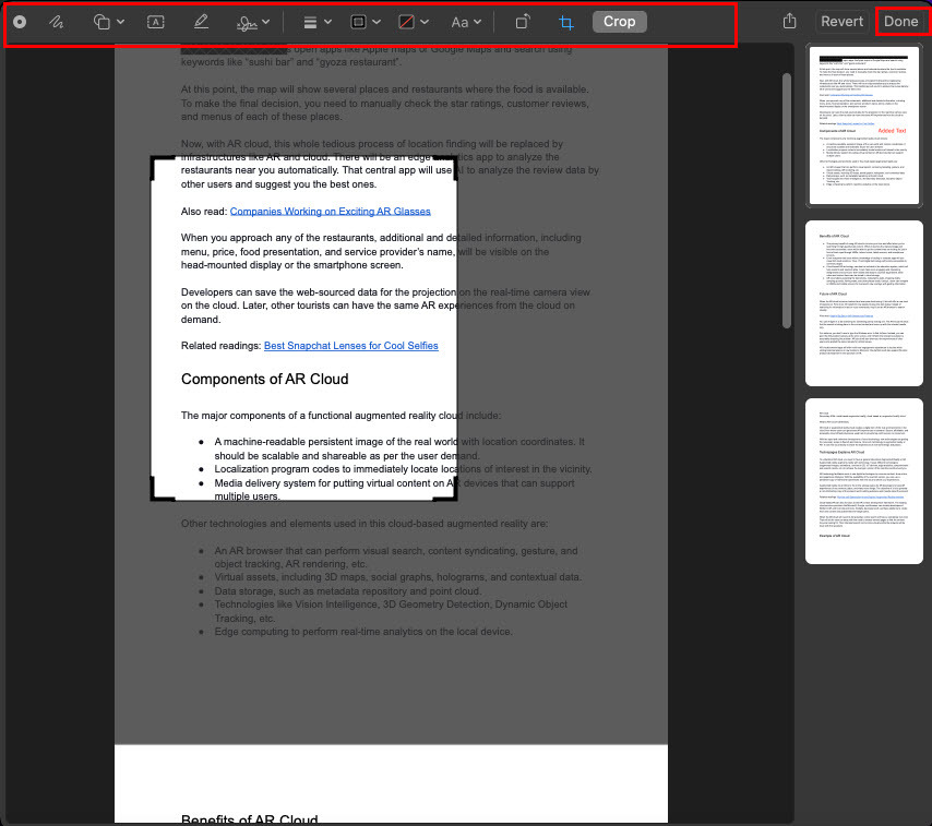 Erfahren Sie, wie Sie mit der Quick Look-App kostenlos eine PDF-Datei auf dem Mac bearbeiten