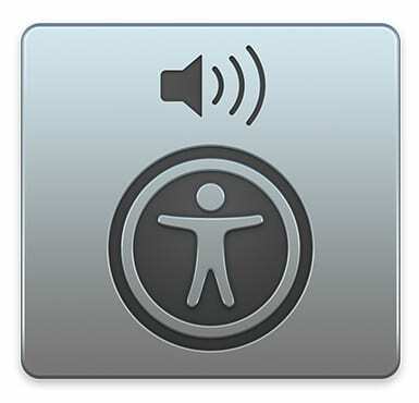 Logotipo do Apple VoiceOver.