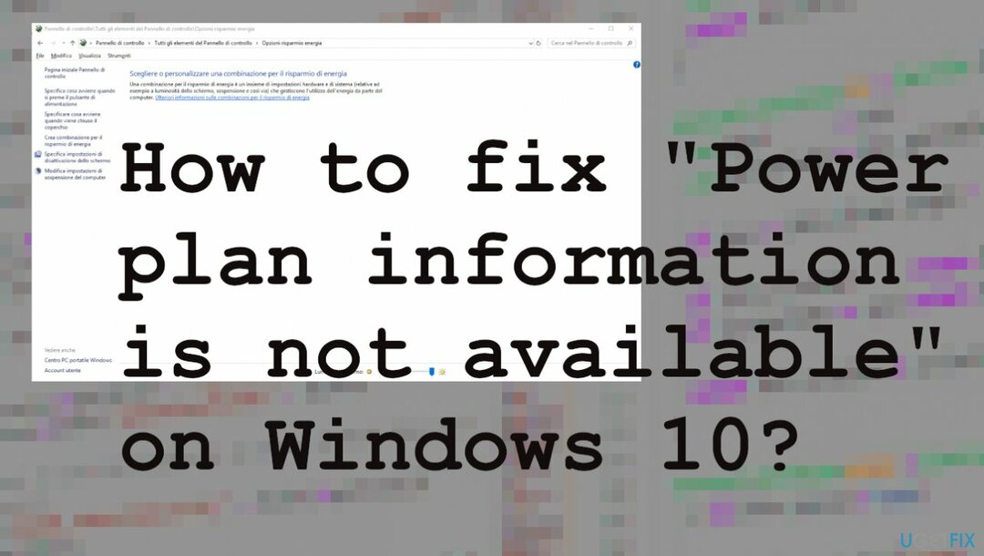 „Informácie o pláne napájania nie sú dostupné“ v systéme Windows 10