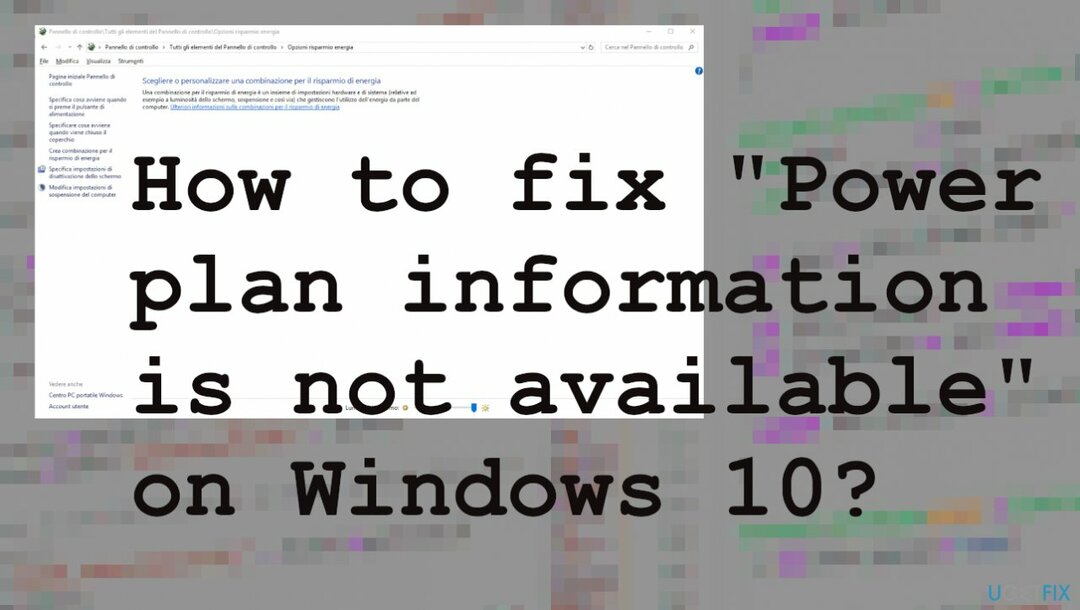 „Informacje o planie zasilania są niedostępne” w systemie Windows 10