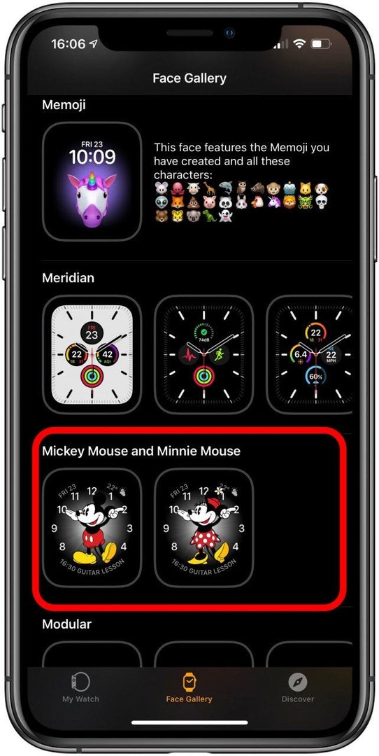 Toque em Mickey Mouse ou Minnie Mouse; Usarei Minnie Mouse para este exemplo.