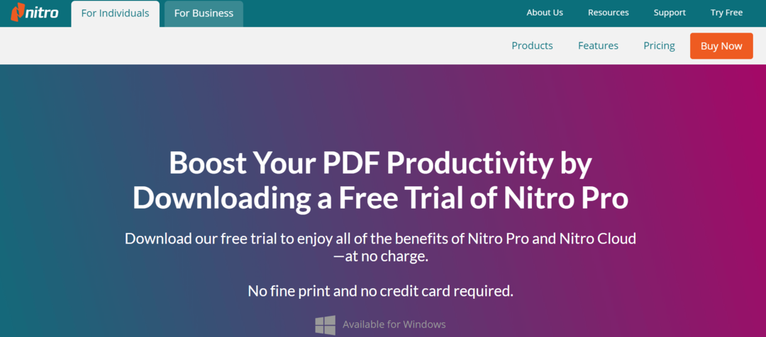 Nitro Pro PDF - Най-добрият безплатен софтуер за редактиране на PDF файлове за Windows
