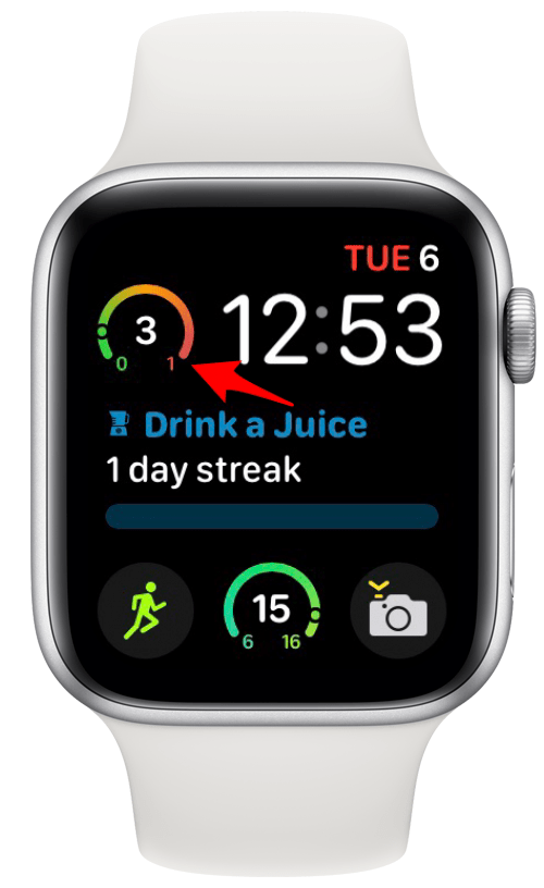 Komplikasi ETA pada tampilan Apple Watch