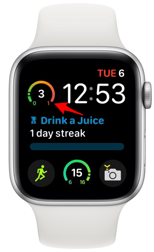 Complicación de ETA en una esfera de Apple Watch